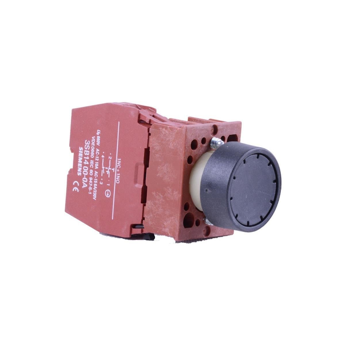 3SB1201-0AB01 KOMPLE START-STOP BUTONU 22mm IP 65 KORUMALI SİYAH BUTON 10A