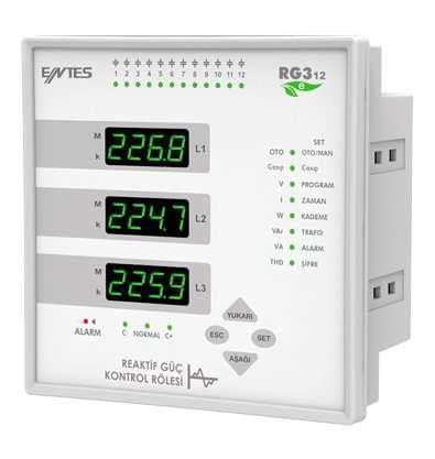 RG3-12e 12 Kademe Reaktif Güç Rölesi LED Display