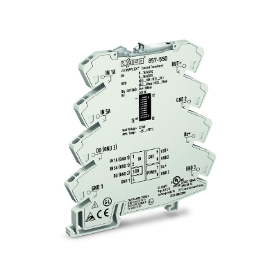 Wago 857-550 Akım transdüseri hem 0–1 A hem de 0–5 A AC/DC akım