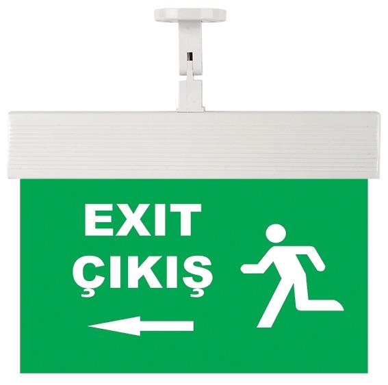 EXİT - ÇIKIŞ SOLA OK ACİL AYDINLATMA ARMATÜR