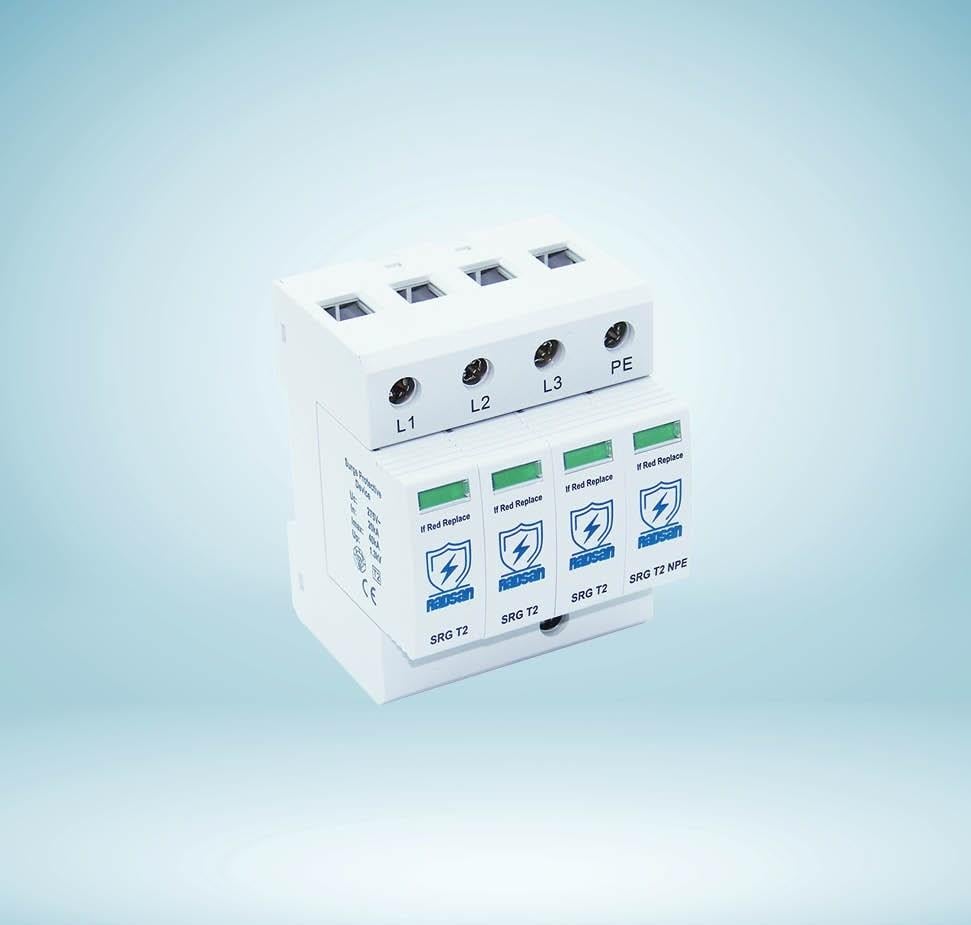 SRG T2 - Parafudr Faz 20 kA, Toplam 40 kA 3+1 Sinyal Çıkışlı