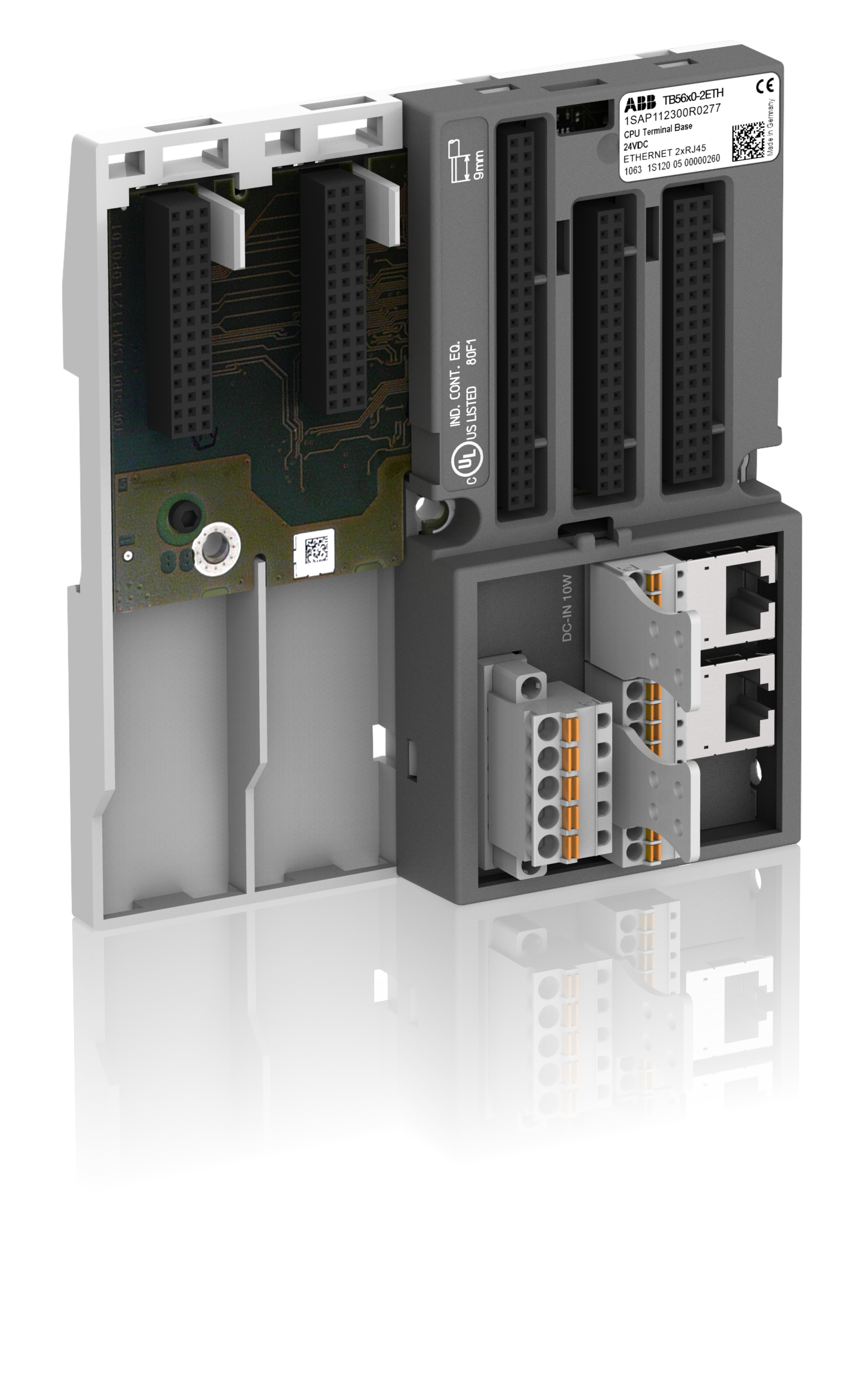 TB5620-2ETH  TERMİNAL TABANI AC500 V3 İÇİN İLETİŞİM MODÜLÜ İÇİN 2 YUVA - 2 ETHERNET ARAYÜZÜ - 1 SERİ ARAYÜZ - 1 CAN ARAYÜZÜ