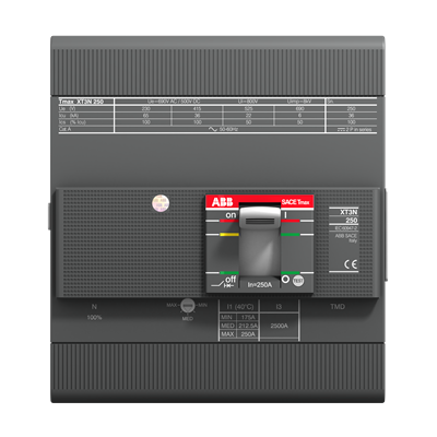 1SDA068232R1 XT3S 250 TMD 250A 50KA 4P Ter. Men. Korumalı Şalter