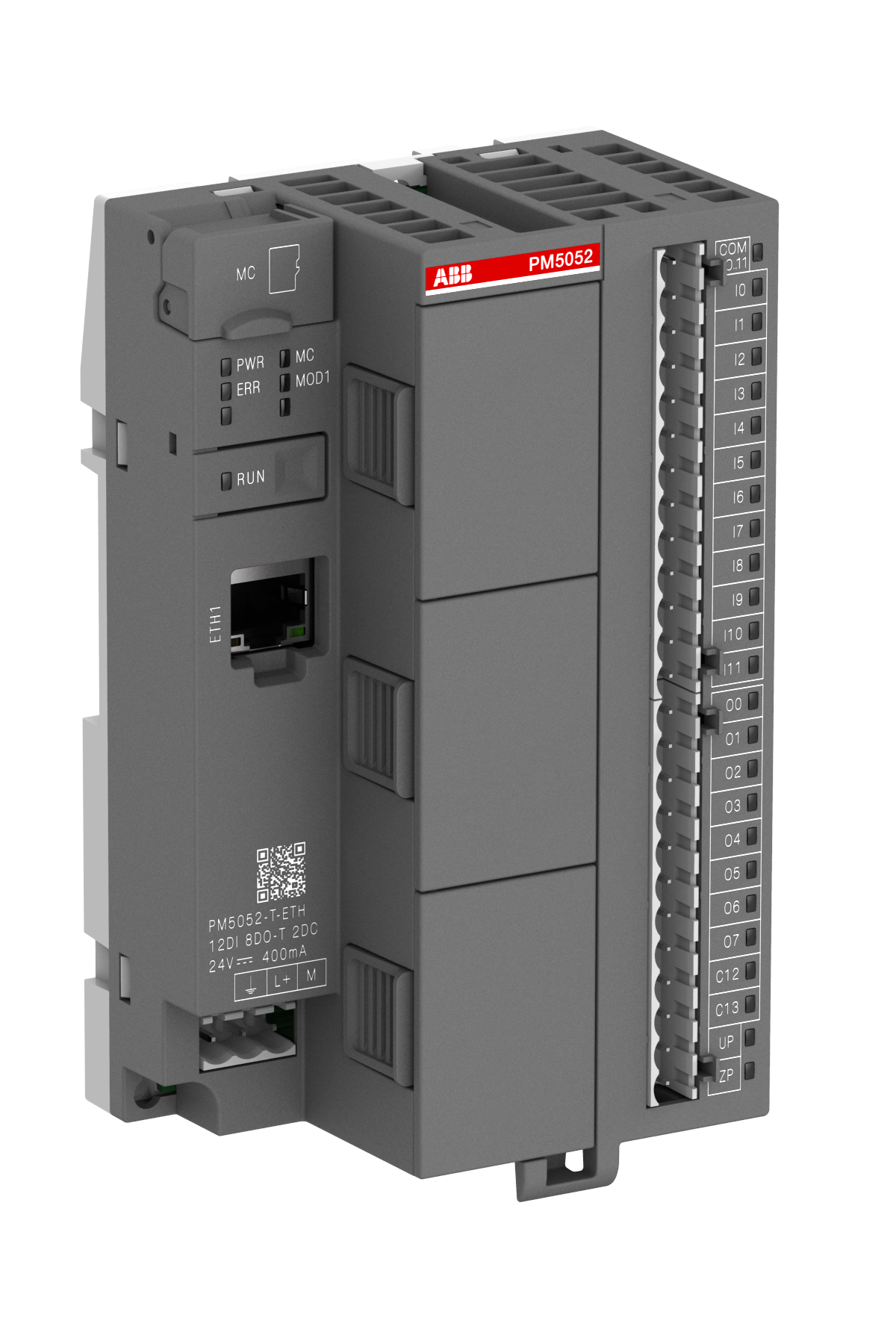 PM5052-T-ETH  İŞLEMCİ MODÜLÜ BELLEK 4MB 12 DI 24 VDC 8DO 24 VDC 0.5A 2 DC 24 VDC ETHERNET ARAYÜZÜ 3 SEÇENEK YUVASI