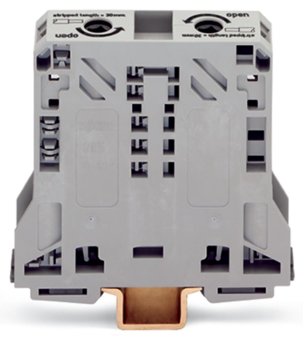 WAGO 285-150 2 İletkenli Geçiş Klemensi 50 Mm Sadece Dın 35 X 15 Ray İçin Gri