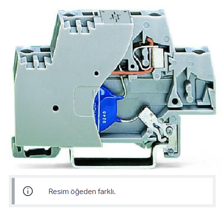WAGO 280-502/281-587  Bileşen Klemensi İki Katlı Sonlandırma Plakalı Varistörlü DIN-ray 35x15 ve 35x7.5 İçin 2.5mm² CAGE CLAMP® 2.50mm² Gri