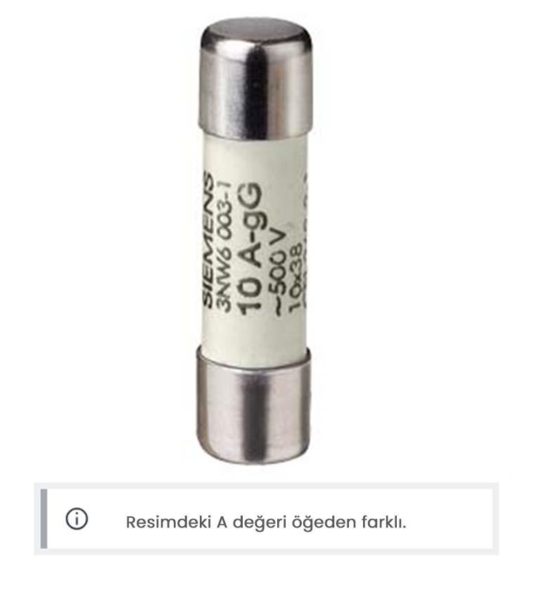 3NW6005-1 16A Silindirik (Kartuş) SİGORTA Ölçü 10X38