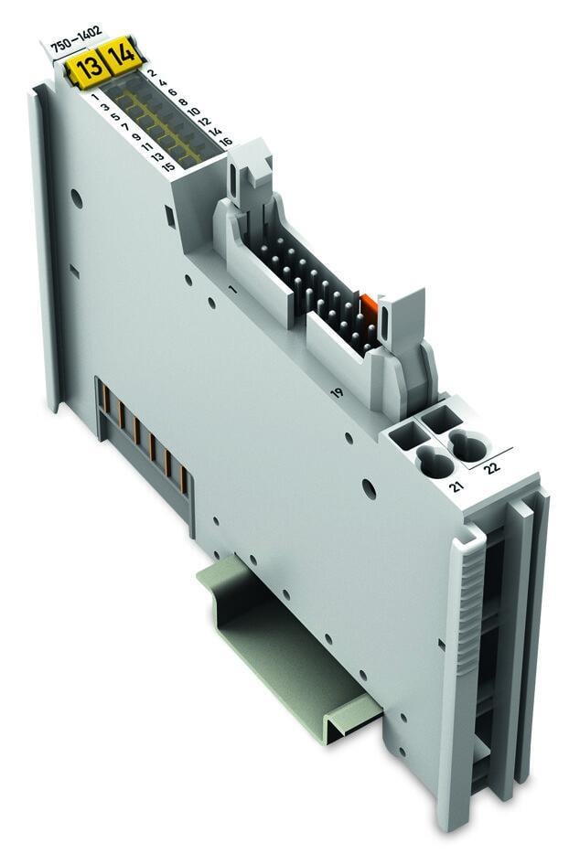 WAGO 750-1402   16 Kanallı Dijital Giriş 24 VDC 3ms Düşen Kenar Anahtarlama Şerit Kablo