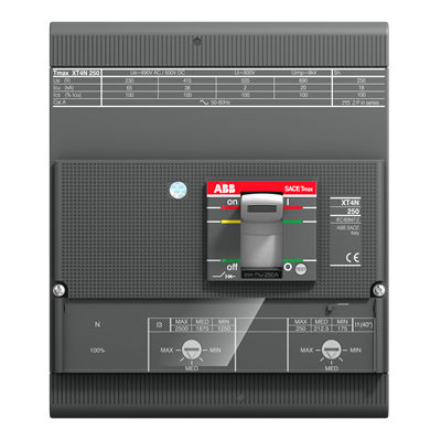 1SDA068362R1 XT4H 250 TMA 200A 70KA 4P Ter. Men. Korumalı Şalter