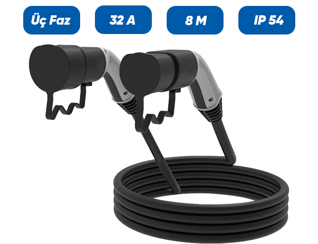 Kablolu Şarj Prizi 8m Trifaze 32A