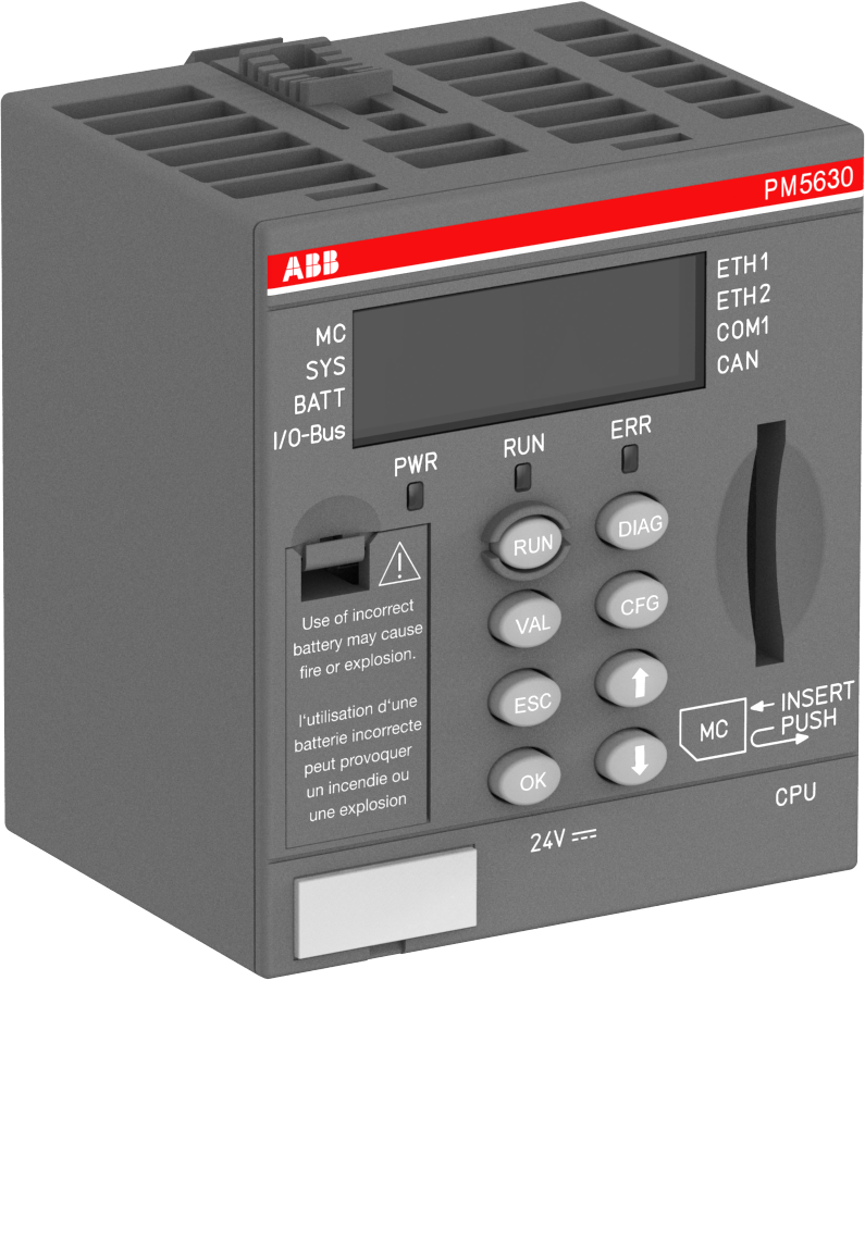PM5630-2ETH  İŞLEMCİ MODÜLÜ BELLEK 8MB ARAYÜZLER 2 ETHERNET - RS232/485 - CAN - EKRAN