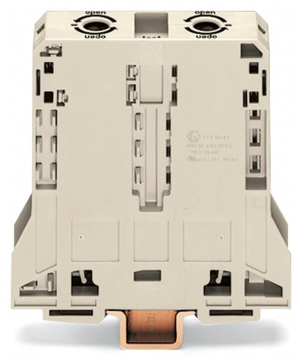 WAGO 285-995  2 İletkenli Geçiş Klemensi 95 Mm² Ex E Iı Uygulamaları İçin Uygun Sadece Dın 35 X 15 Ray İçin Açık Gri