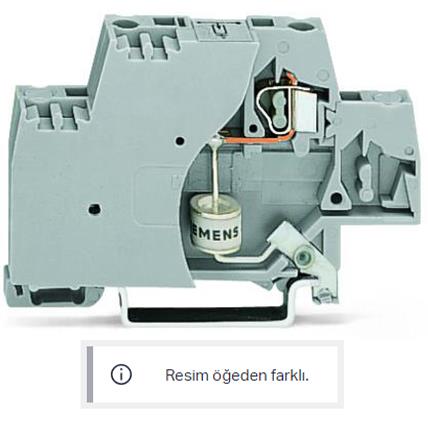 WAGO 280-503/281-581  Bileşen Klemens; İki Katlı Sonlandırma Plakalı Gaz Dolgulu Parafudrlu DIN-ray 35x15 ve 35x7.5 İçin 2.5mm² CAGE CLAMP® 2.50mm² Gri