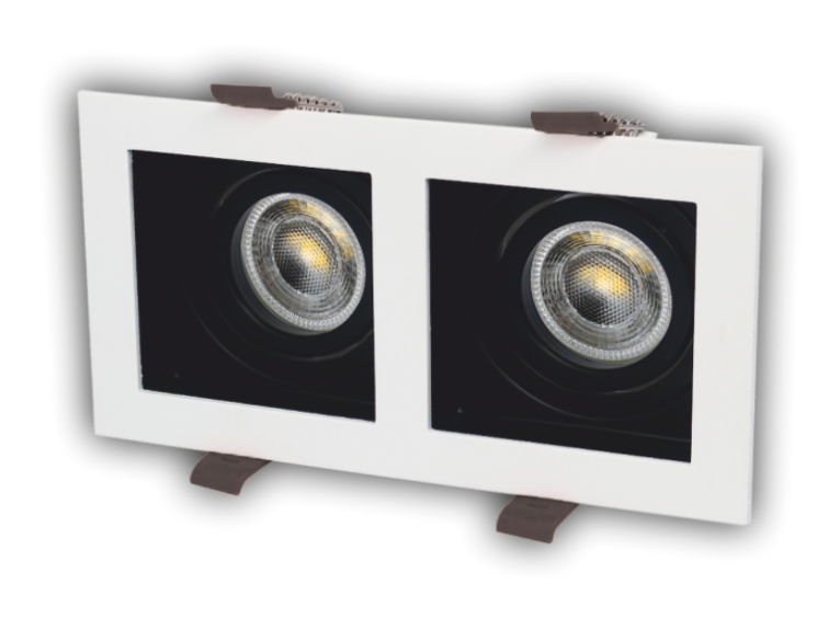 CT 5227 PARS 2 Lİ SPOT BEYAZ-SİYAH GU-10 BOŞ KASA