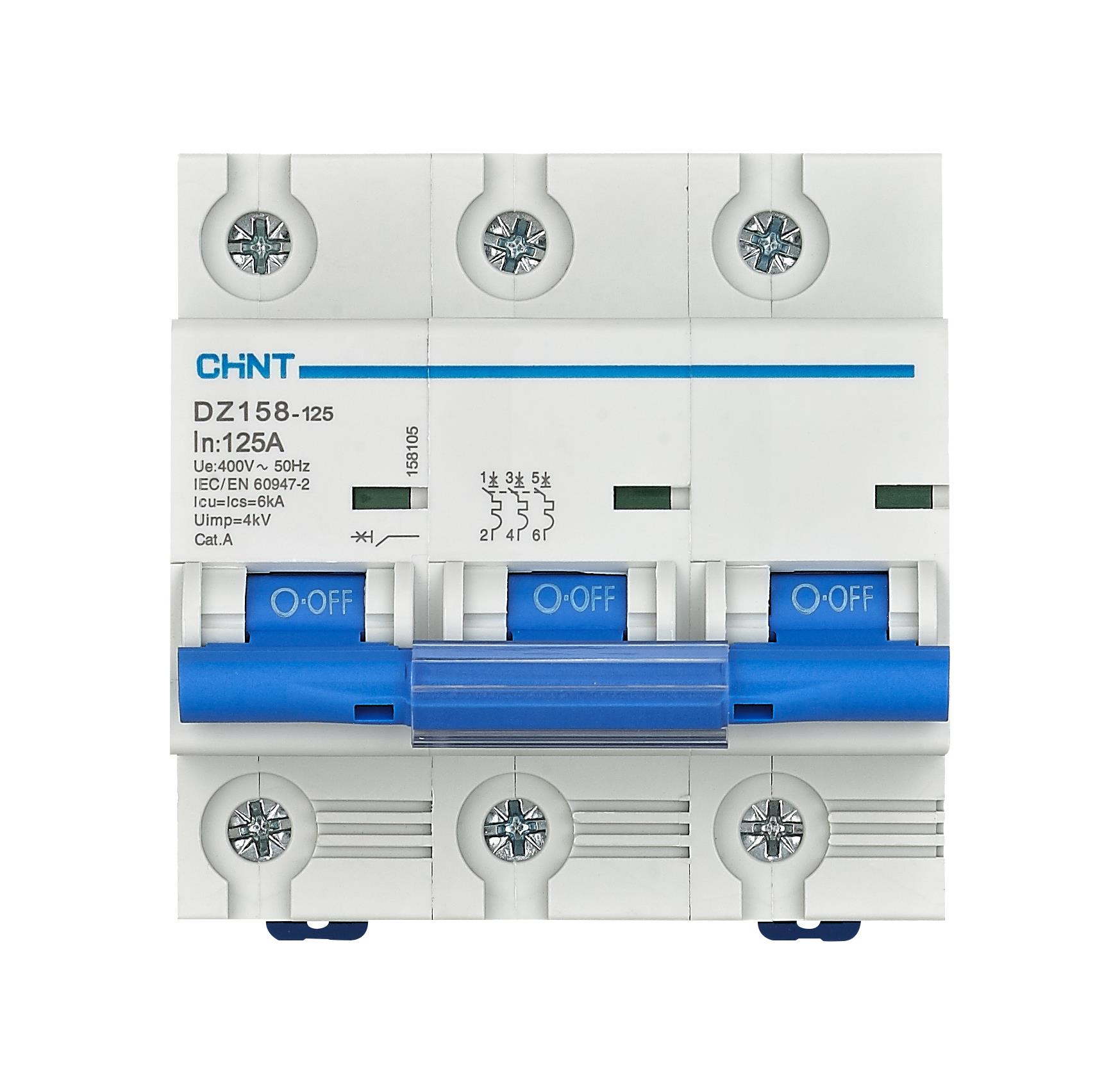 158109 3X125A 10KA C Otomat DZ158 SERİSİ