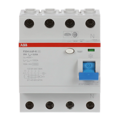 2CSF204401R1250 F204 A-25/0.03 AP-R 4X25A 30mA KAK Röle F 200 A APR Tipi