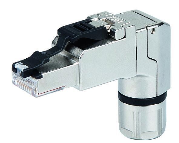 WAGO 750-979/000-013  Konnektör PROFINET RJ-45 Cat 6A Açılı AWG 22 Burkulmayı Önleme