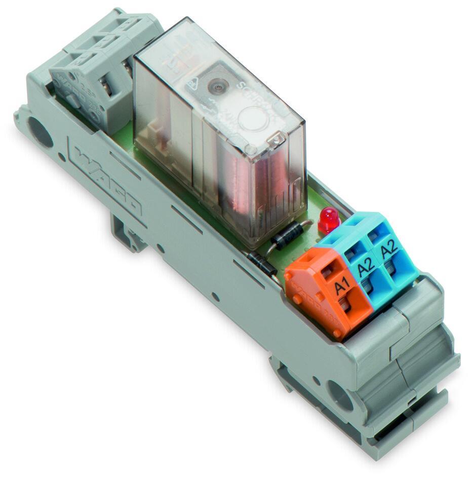 WAGO 288-304   Röle Modülü Nominal Giriş Gerilimi 24VDC 1 Değişken Kontak Sınırlayıcı Sürekli Akım 6A Modül Genişliği 21mm 2.50mm² Gri