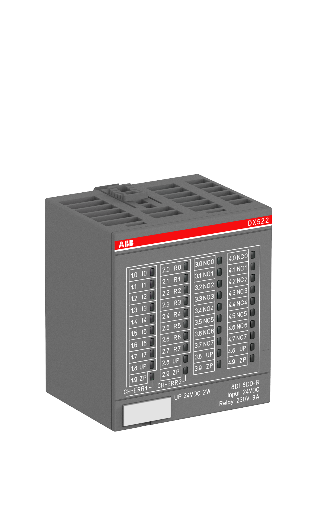 DİJİTAL GİRİŞ/ÇIKIŞ MODÜLÜ 8 DI 24VDC  8 DO Relay 230VAC 3A (DX522)