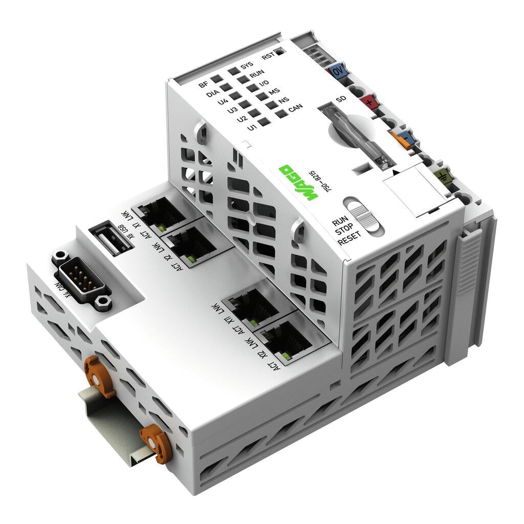 WAGO 750-8215  Kontrolör PFC200 2.Nesil 4xETHERNET CAN CANopen USB-A