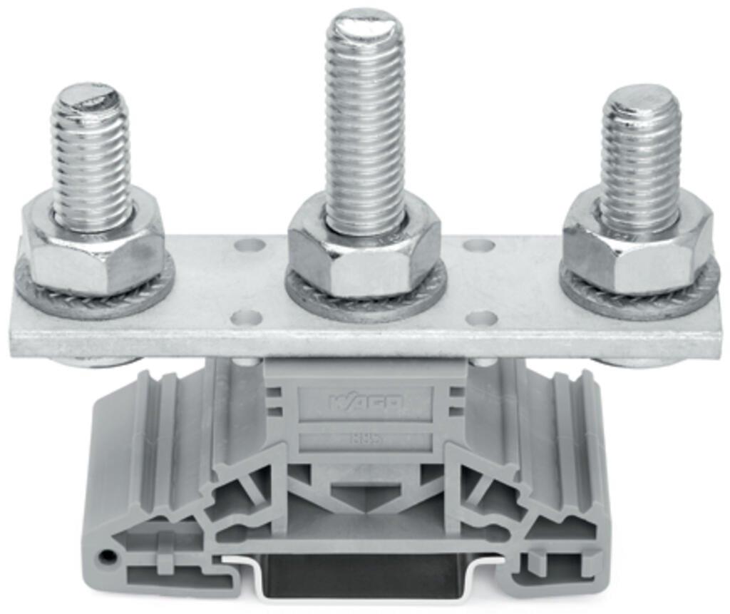 WAGO 885-310  Pabuç Bağlantılı Klemens Dın-Ray 35x15 Ve 35x7.5 İçin 3 Saplama M10 120mm² Gri