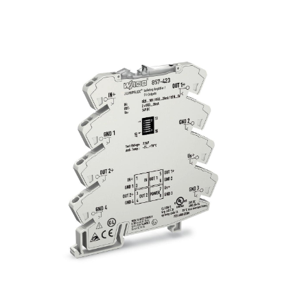 İzolasyon kuvvetlendiricisi; Akım ve gerilim girişi sinyali; 2 x akım çıkışı sinyali; Besleme gerilimi: 24 VDC; 6 mm modül genişliği; 2,50 mm²