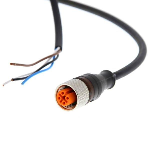 Omron Y92E-M12PUR4A5M-R M12 4-pin Düz Dişi Konnektör Robot Kablosu PUR 5m