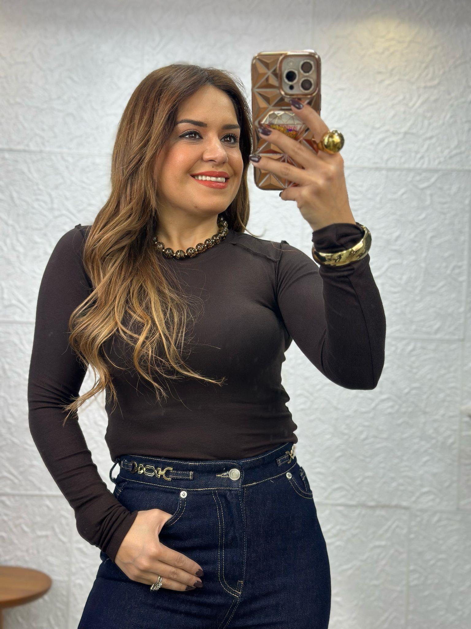 Düz Penye Kahverengi Body