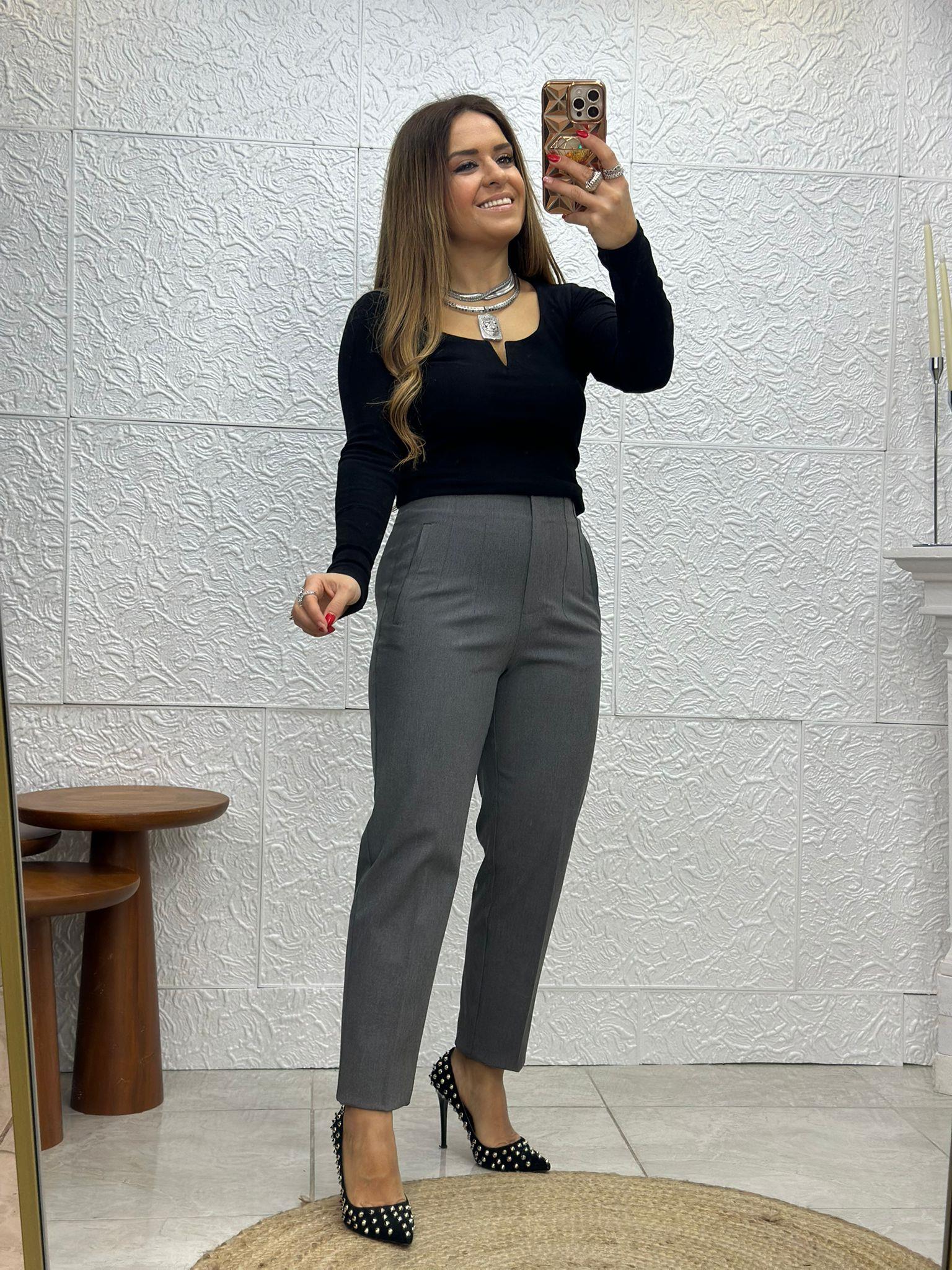 Gri Filaetolu Pantolon