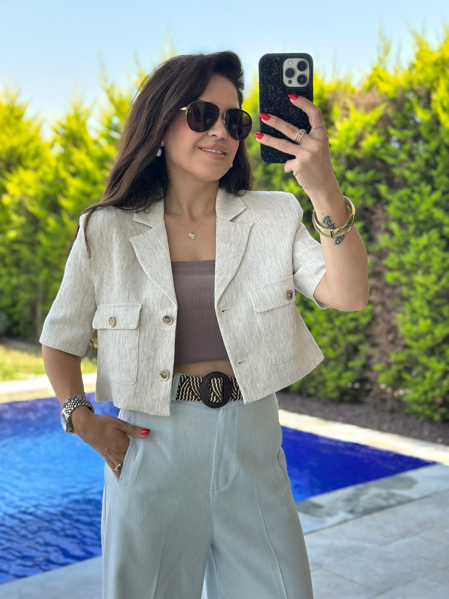 Krem Kısa Ceket