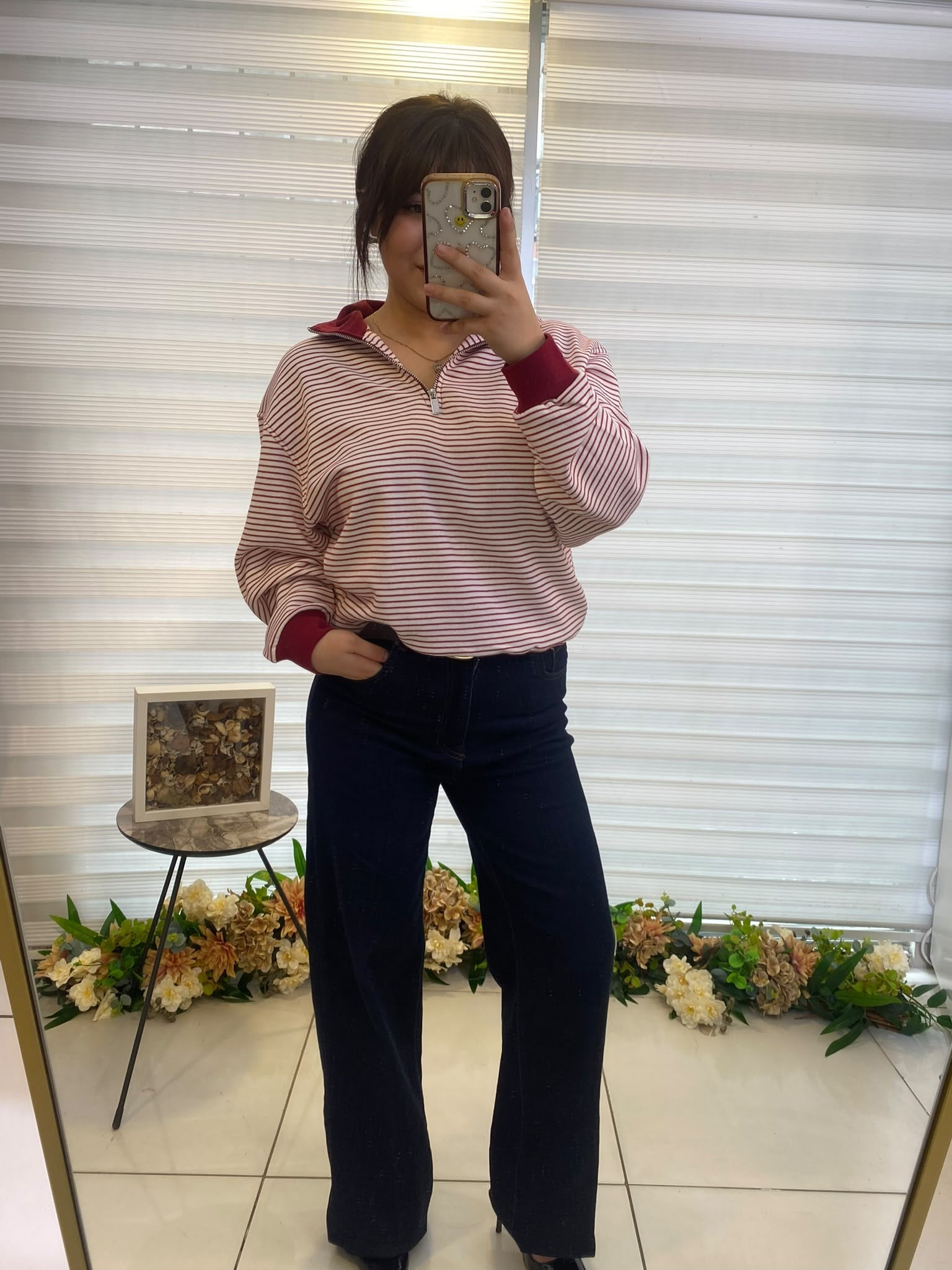 Oval Kemerli Kahve Lacivert Pantolon