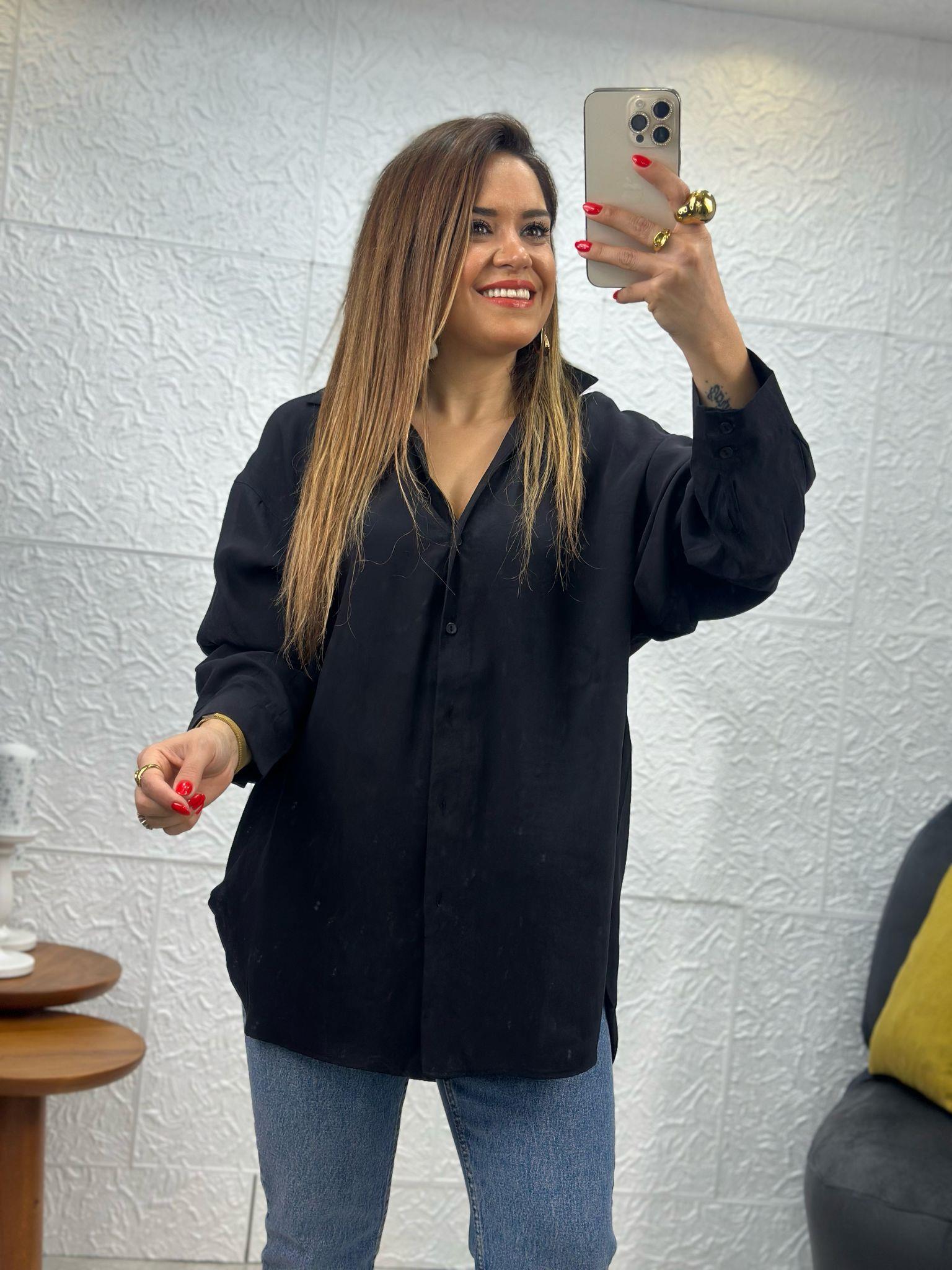 Siyah Modal Salaş Gömlek