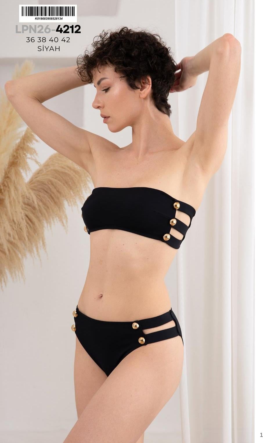 Aksesuarlı Soft Straplez Bikini Takım Lpn264212