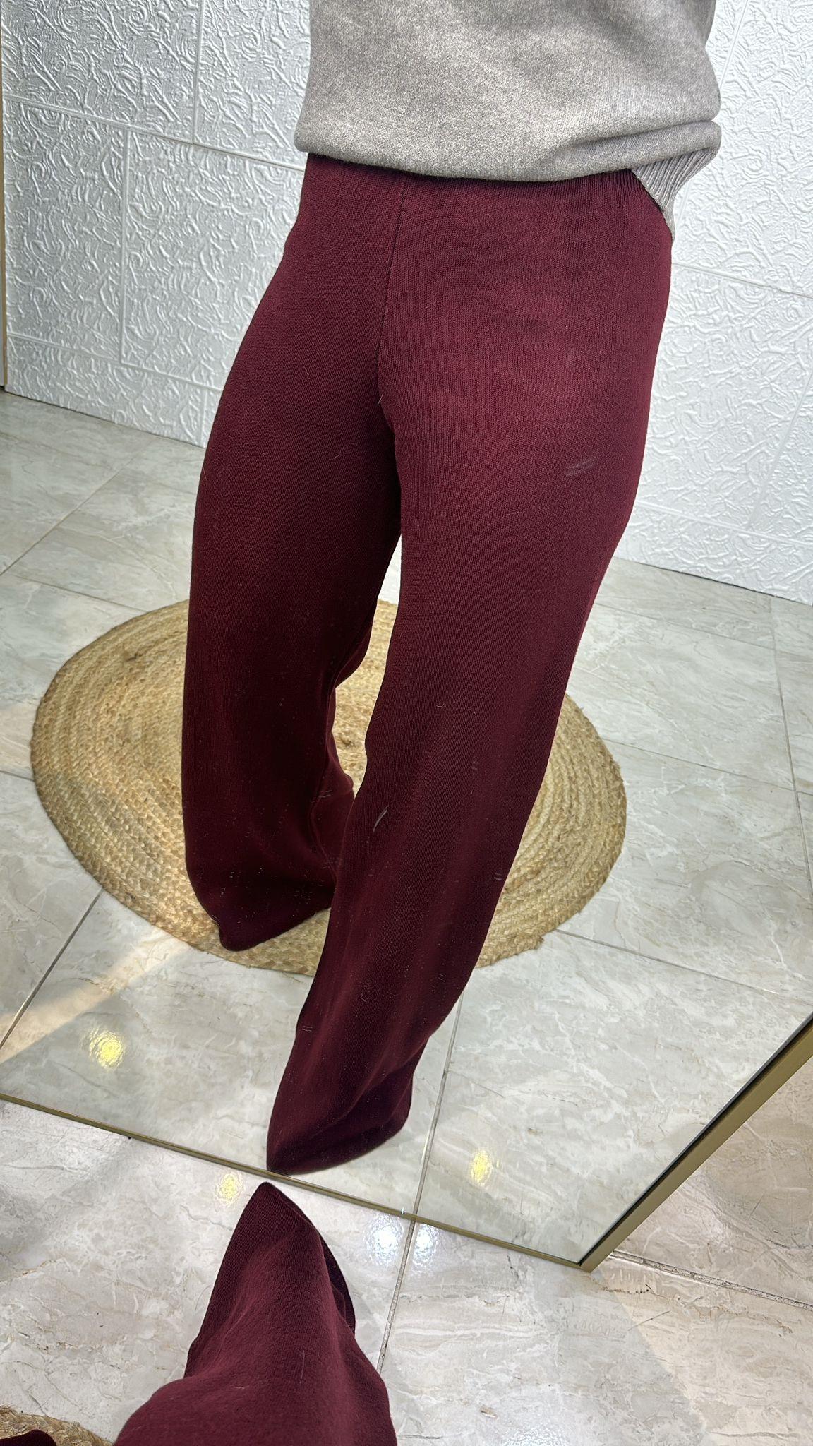 BORDO TRİKO PANTOLON