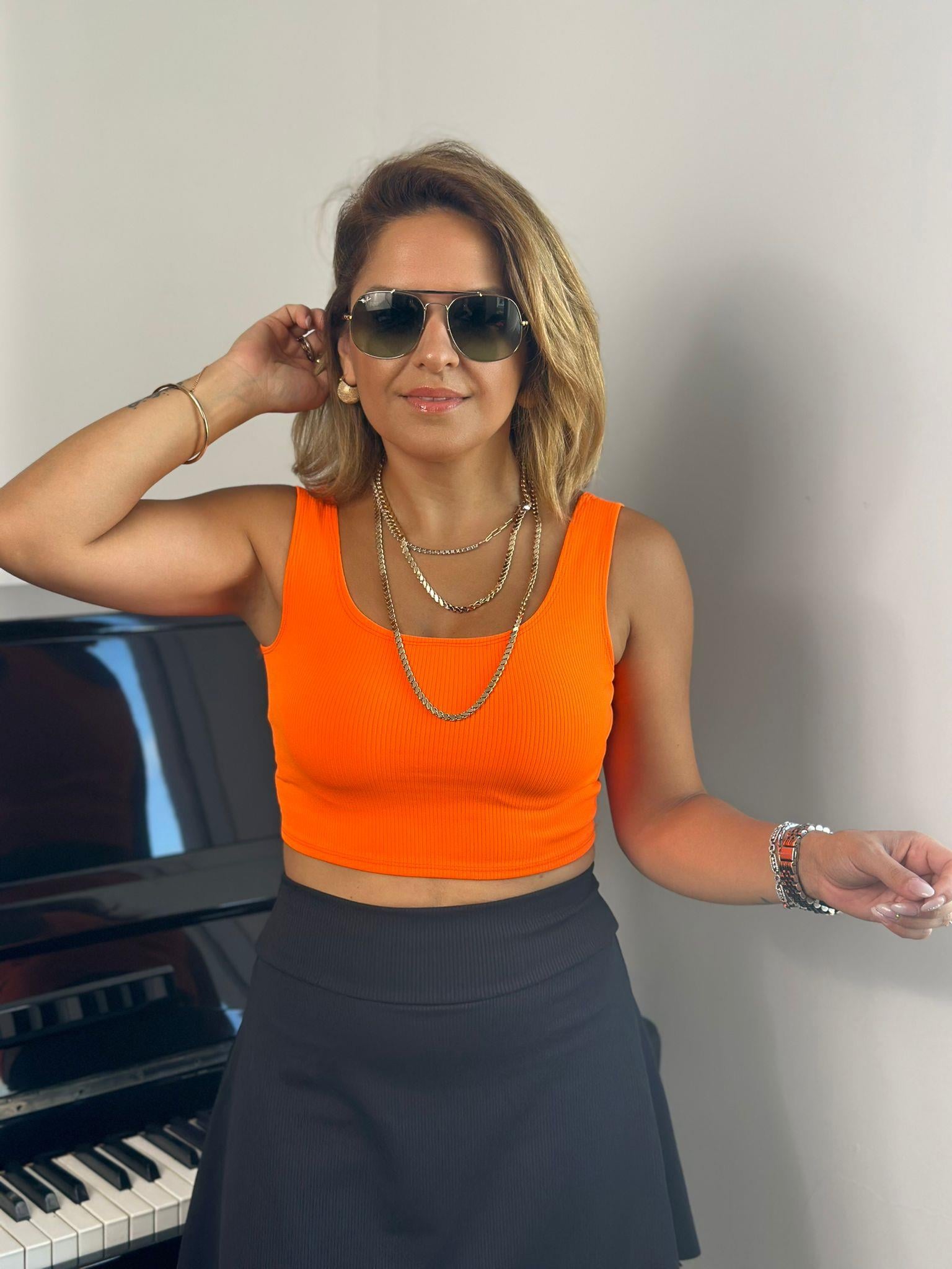 Çift Omuzlu Turuncu Crop