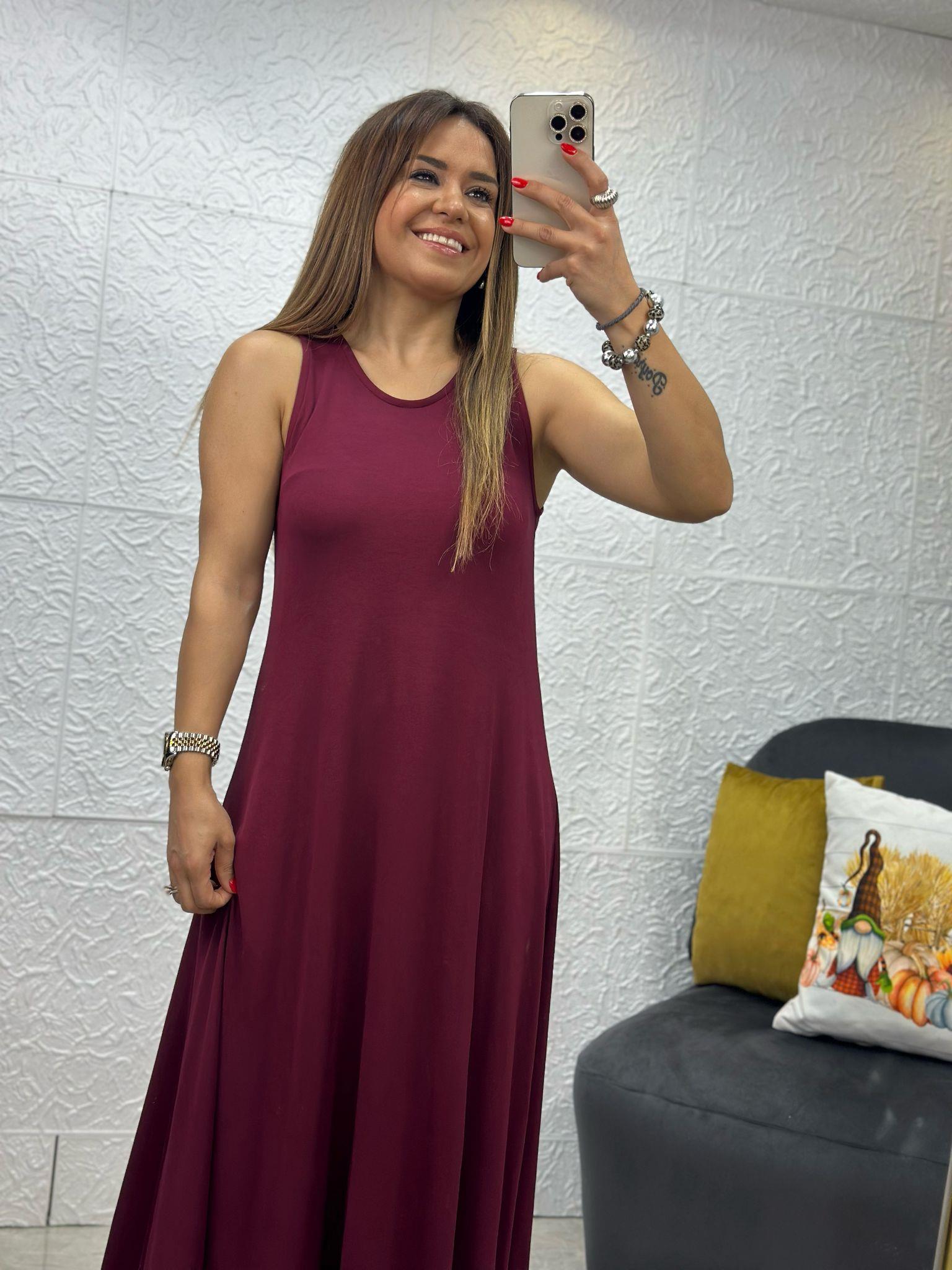 Düğmeli Kahverengi Elbise