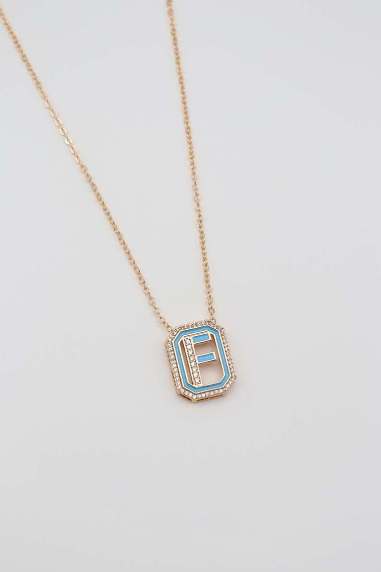 F Harfli Gold Kolye