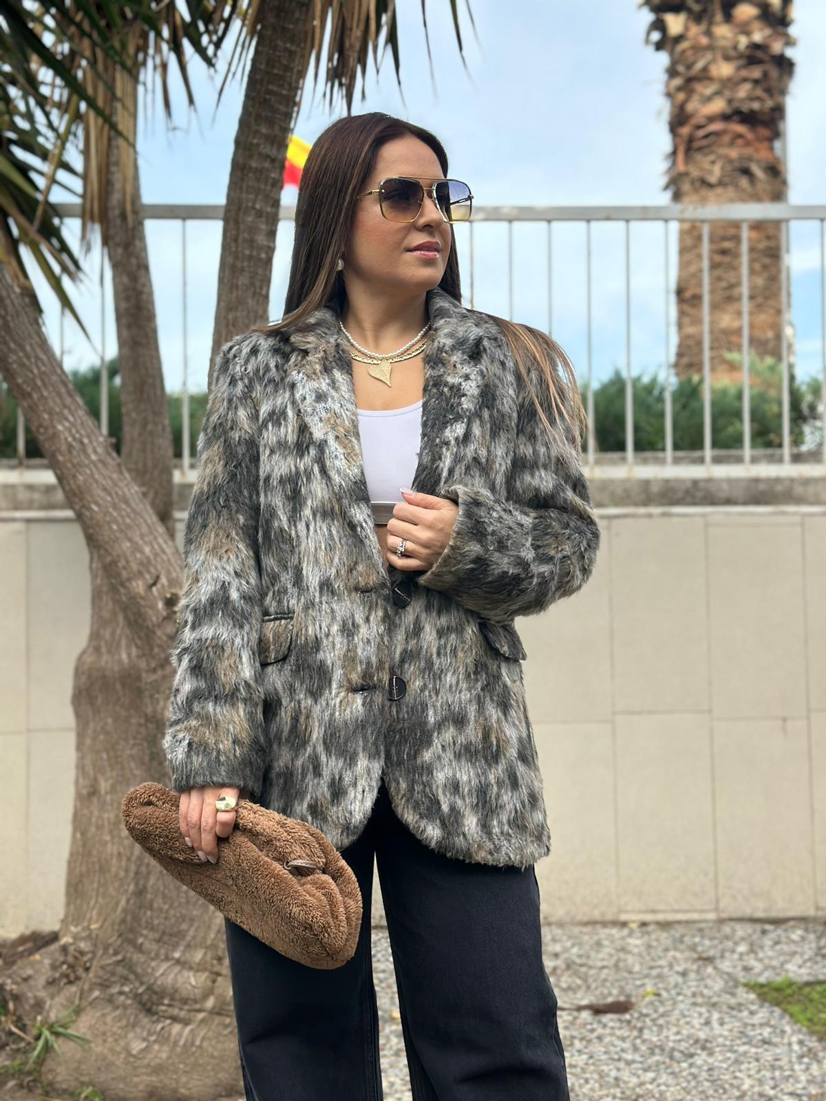 KIRÇILLI LEOPAR BLAZER CEKET