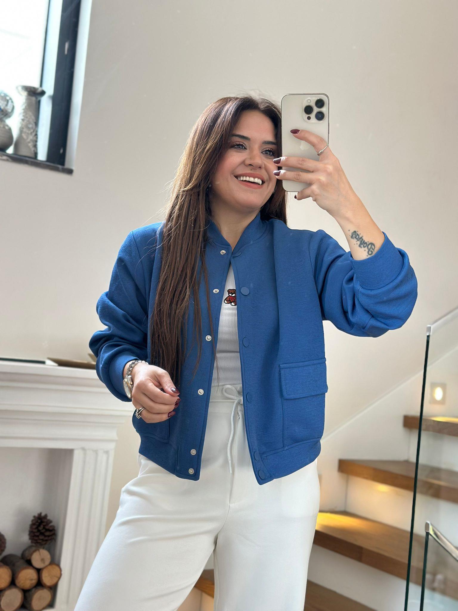 Mavi Scuba Bomber Ceket