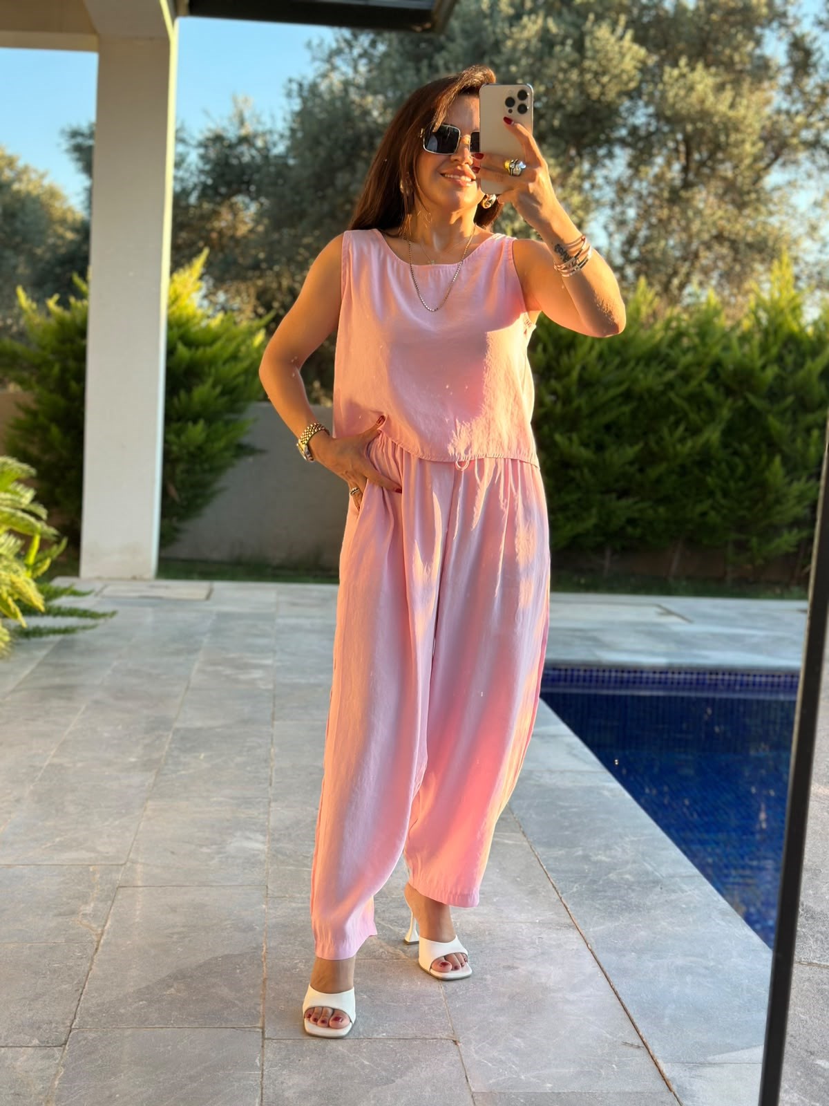Pembe Modal Pantolon Takım