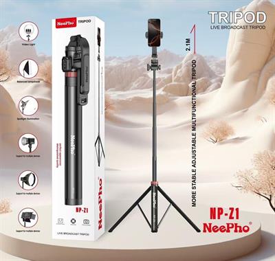 Neepho NP-Z1 Tripod Profesyonel Telefon Kamera Tutucu ve Selfie Çubuğu