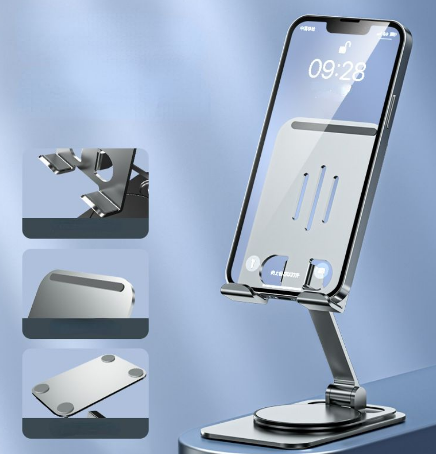360° Dönebilen Masaüstü Metal Telefon Standı