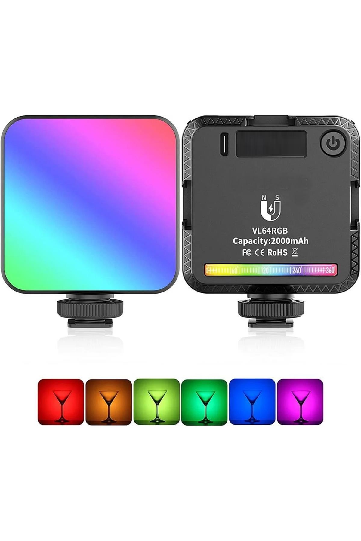 Ay-83 RGB LED Işık Şarjlı Youtuber Selfie Canlı Yayın Işığı LED Işık SI11
