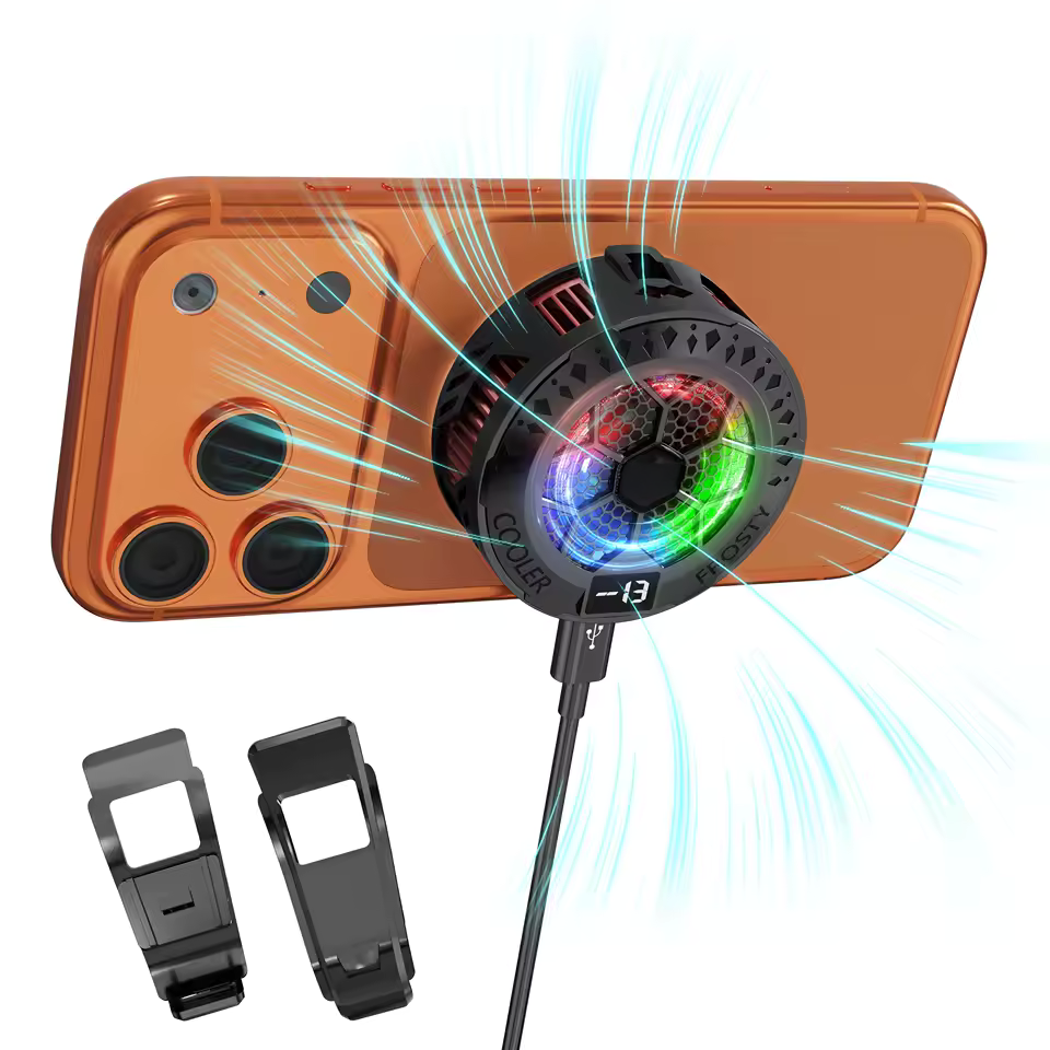 Manyetik Klipsli RGB Yarı İletken Telefon Soğutucu - Oyun & Canlı Yayın Fanı