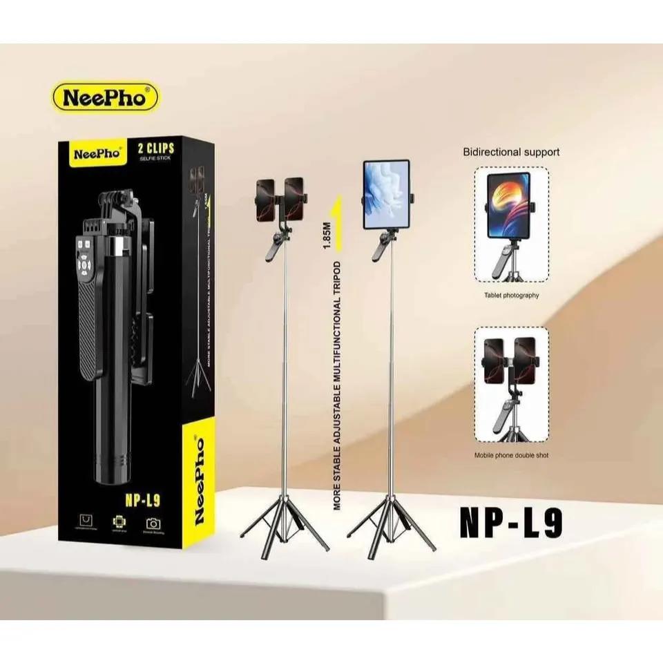 Neepho NP-L9 Tripod – Çift Telefonlu Profesyonel İçerik Üretici Tripodu!