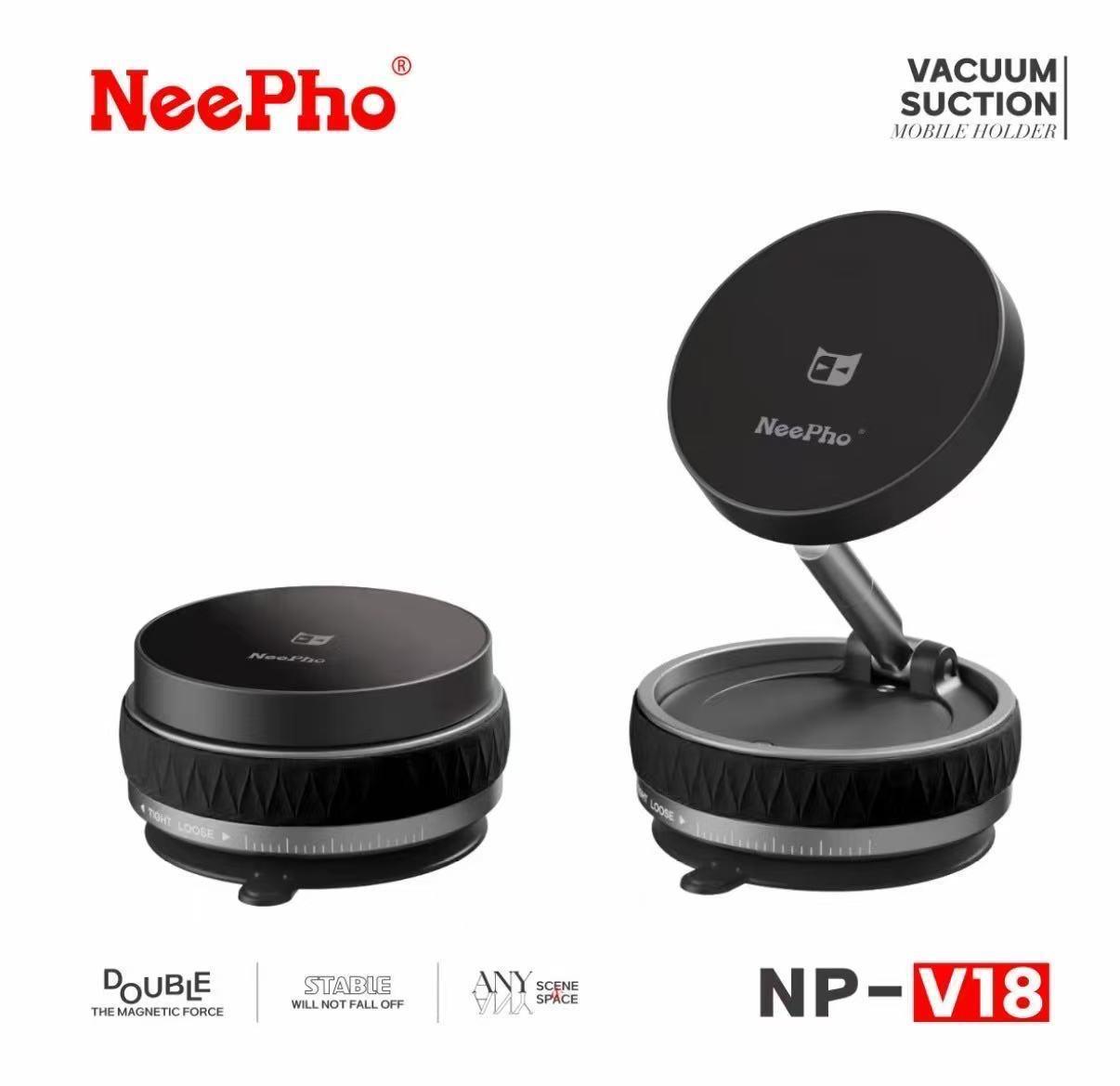 Neepho NP‑V18 Vakumlu Manyetik Araç İçi Telefon Tutucu