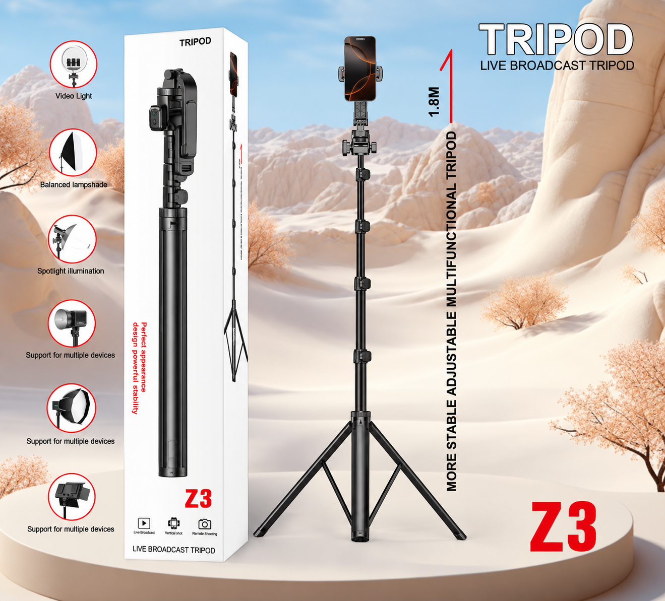 Neepho NP-Z3 Profesyonel Tripod