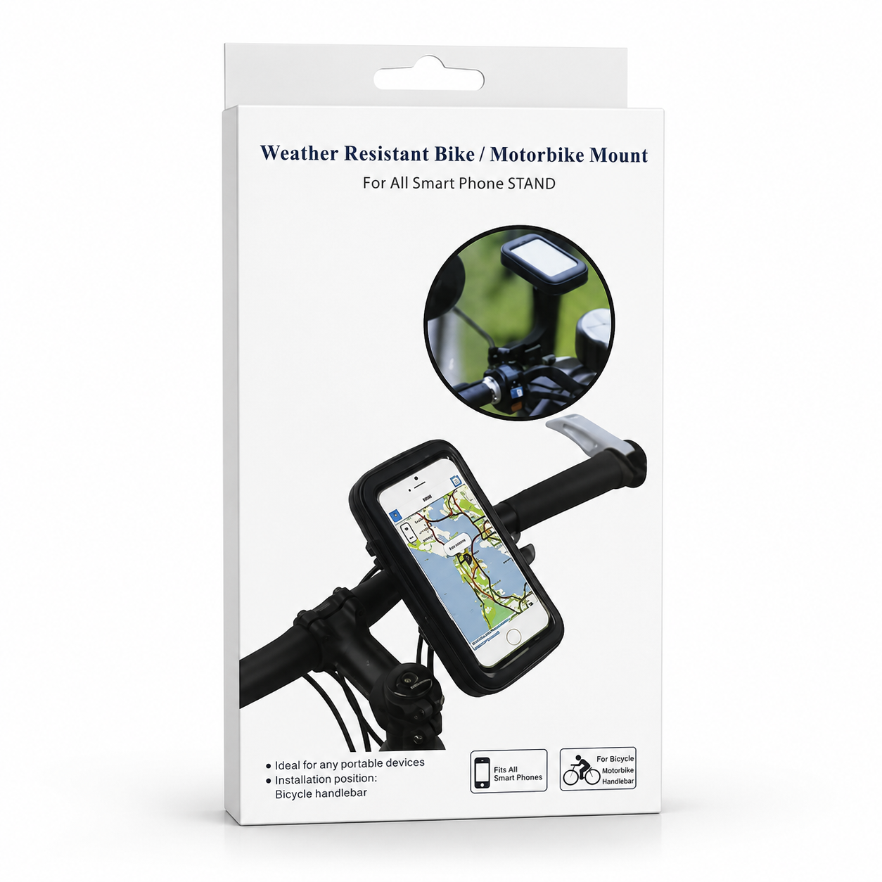 Su Geçirmez Motosiklet Telefon Tutucu & Gidon Aparatlı BMTT02