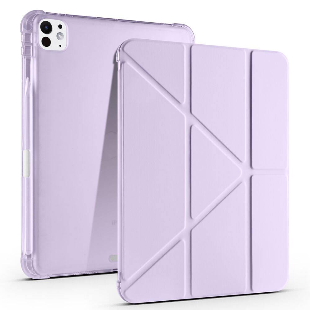 Apple iPad Pro 11 2024 Uyumlu Kılıf Zore Tri Folding Kalem Bölmeli Standlı Uyumlu Kılıf
