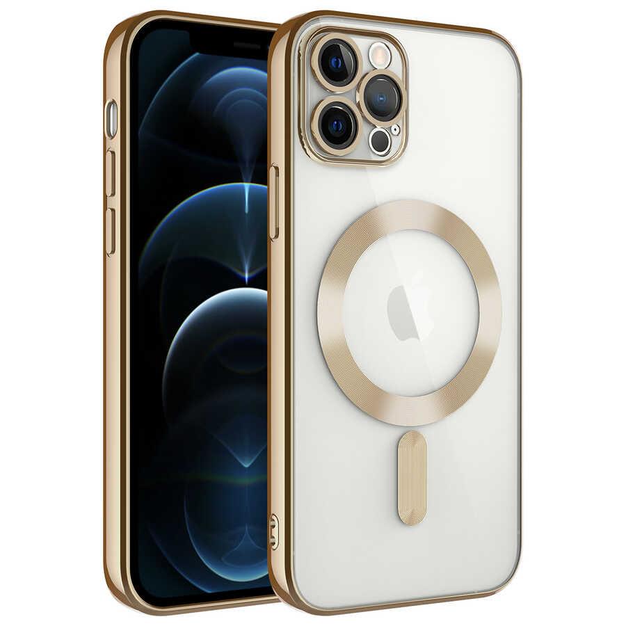Apple iPhone 11 Pro Max Uyumlu Kılıf Kamera Korumalı M-safe Wireless Şarj Özellikli Zore Demre Kapak